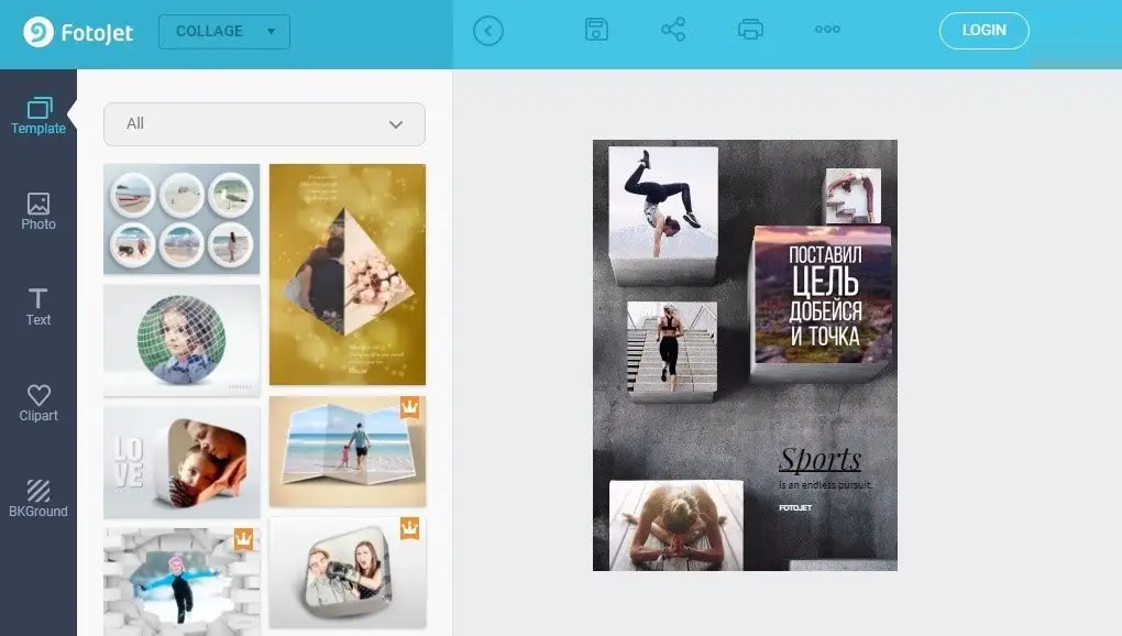 FotoJet: креативные коллажи